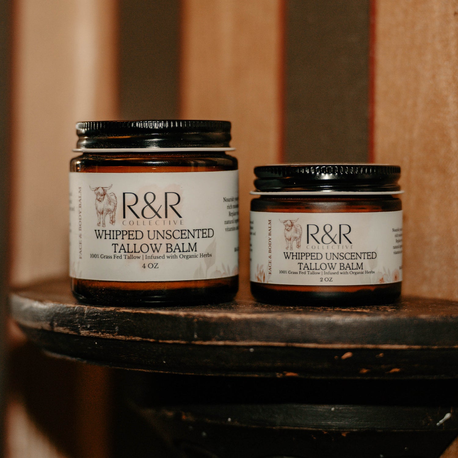 Whipped Unscented Tallow Balm | Herb Infused