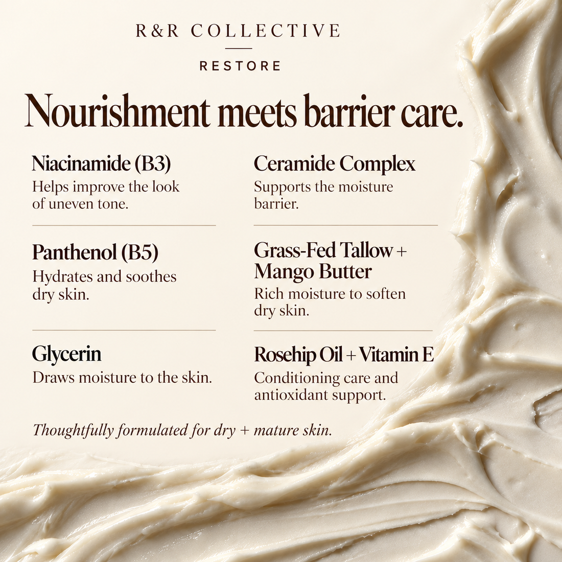 Restore Cold Cream | Deep Moisture | Dry + Mature Skin