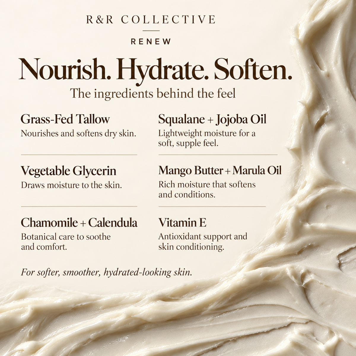 Renew Cold Cream | Frankincense & Tallow | Radiance + Texture