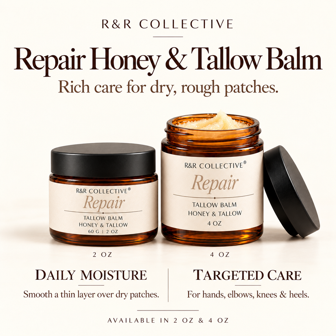 Repair Tallow Balm | Honey & Herb | Dry + Sensitive Skin