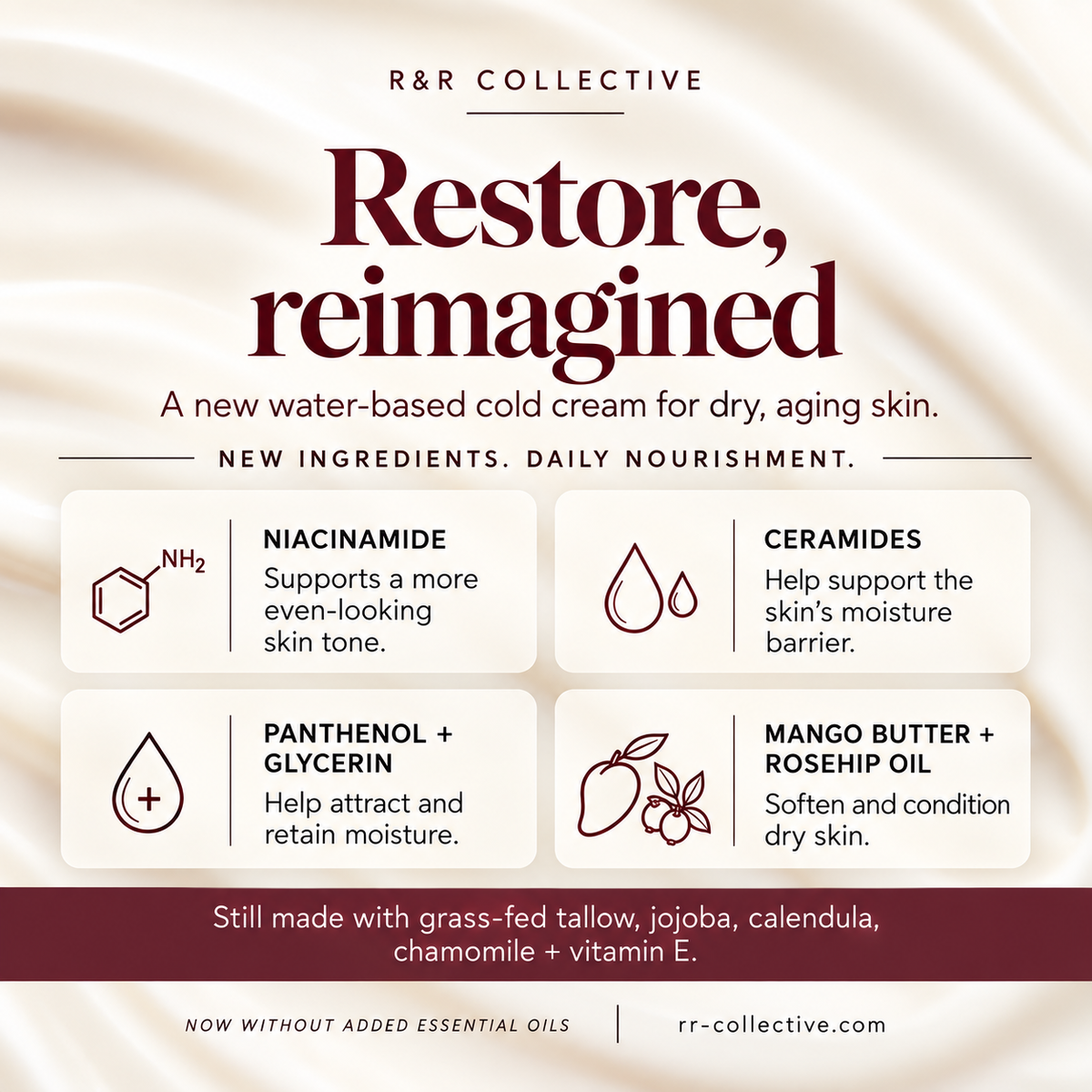 Restore Cold Cream | Deep Moisture | Dry + Mature Skin