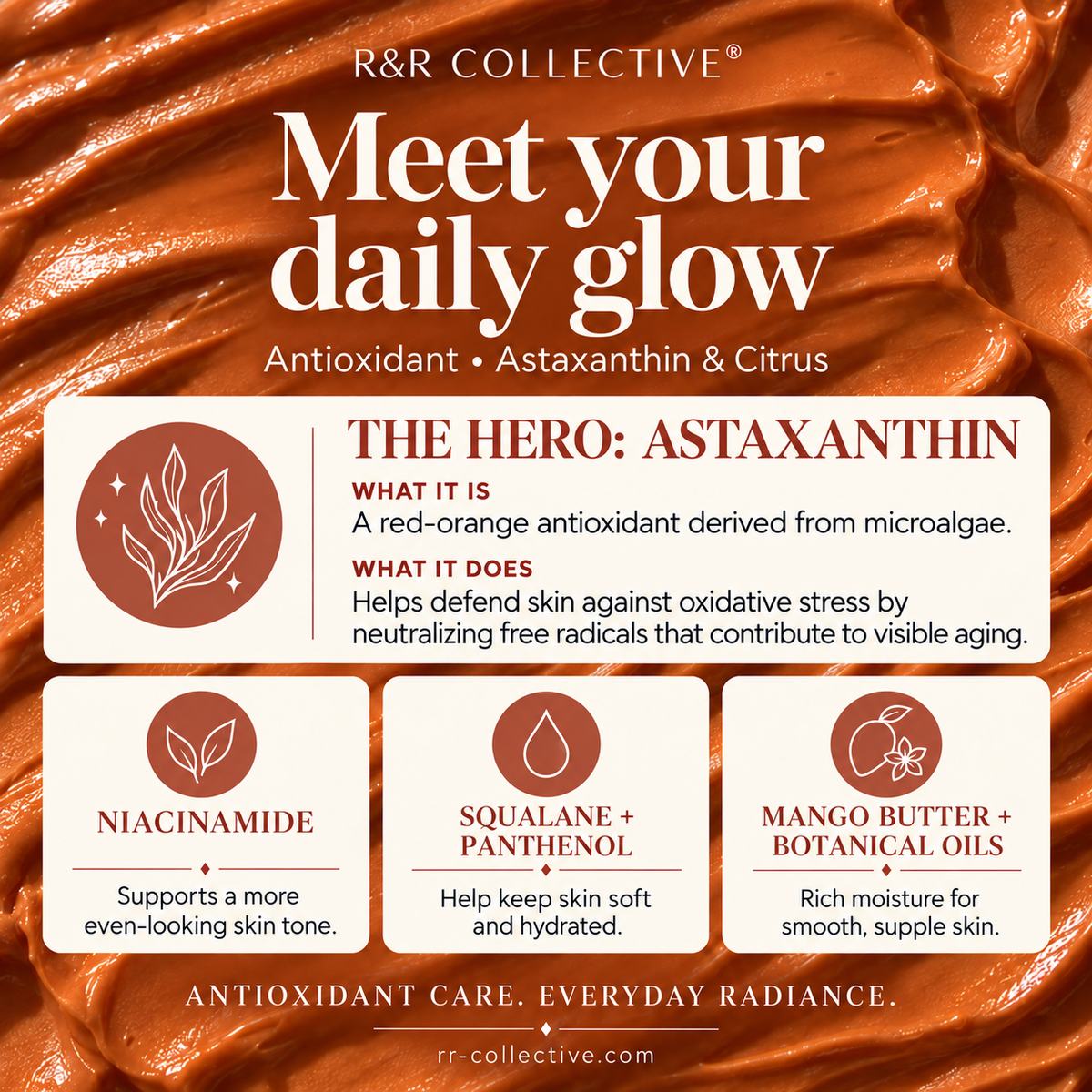 Antioxidant Cold Cream | Astaxanthin & Citrus | Brighten + Protect