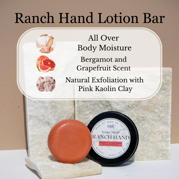Ranch Hand Tallow Lotion Bar- Texas Tulip