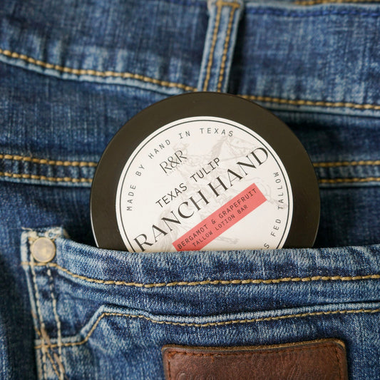 Ranch Hand Tallow Lotion Bar- Texas Tulip