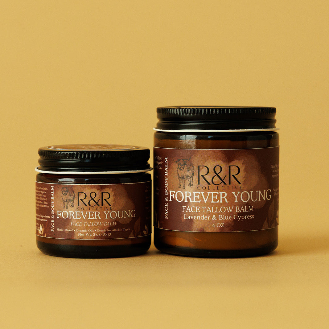 Forever Young Face Balm | Handmade Tallow Balm with Castor Oil For Dry Skin - R&R Collective