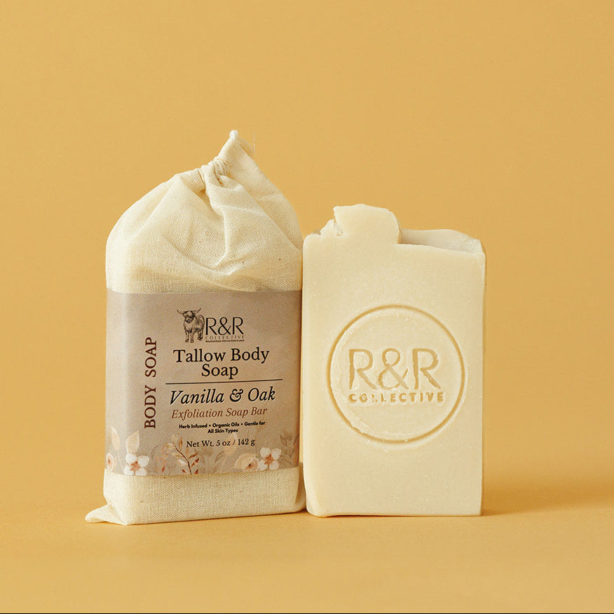 Vanilla & Oak Exfoliation Tallow Soap Bar