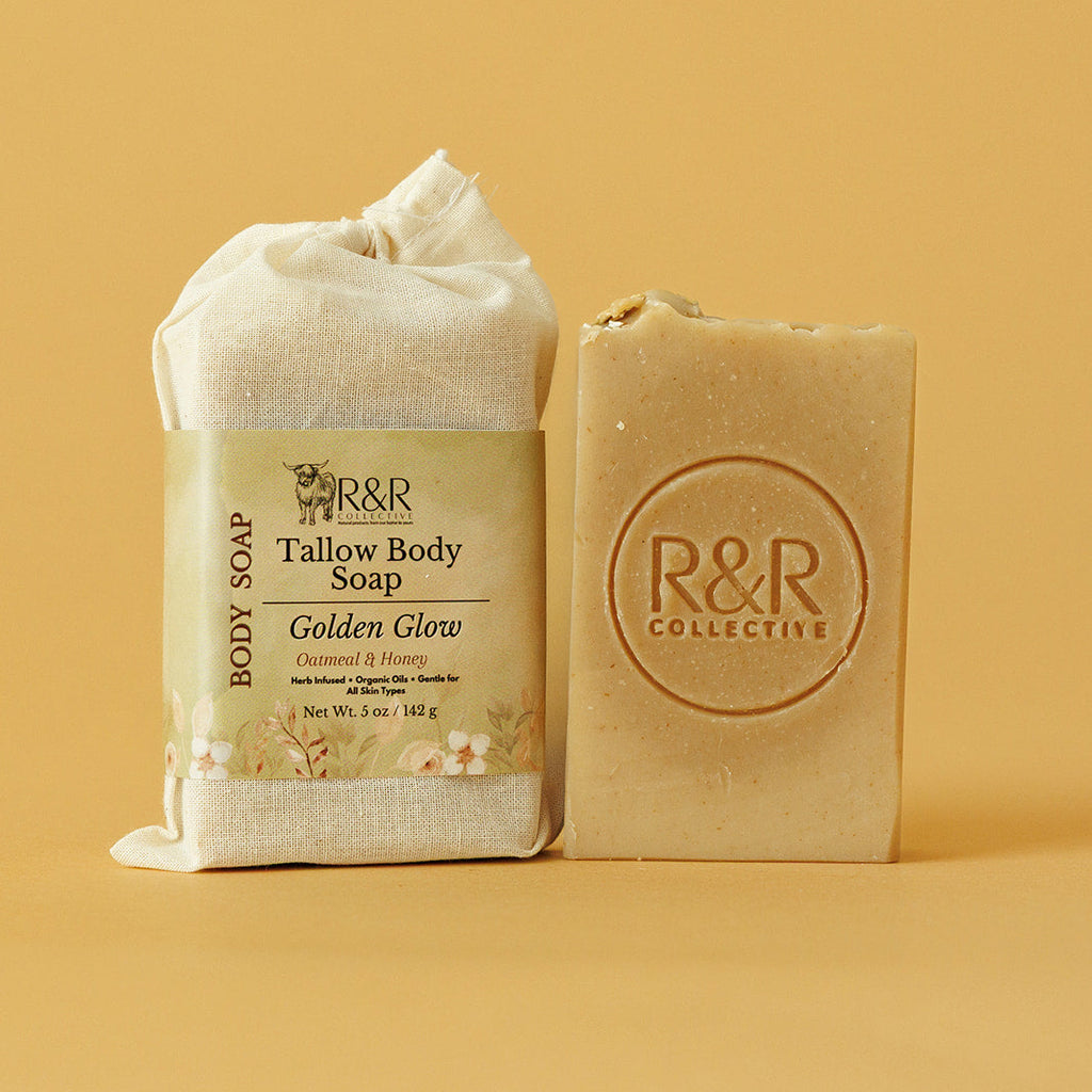 Golden Glow Oatmeal & Honey Tallow Soap Bar