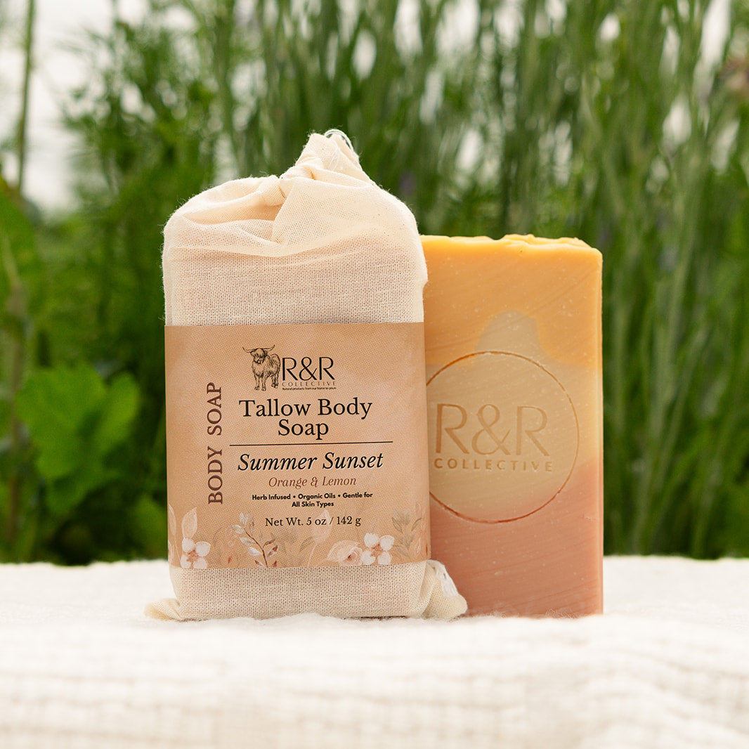 Summer Sunset | Handmade Tallow Soap Lemon and Orange