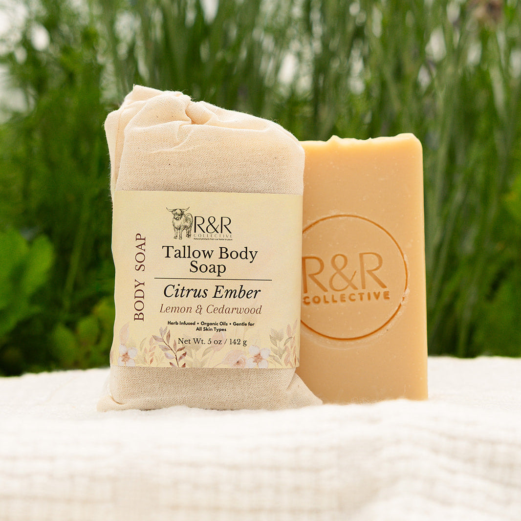 Citrus Ember | Handmade Tallow Soap Lemon & Cedarwood