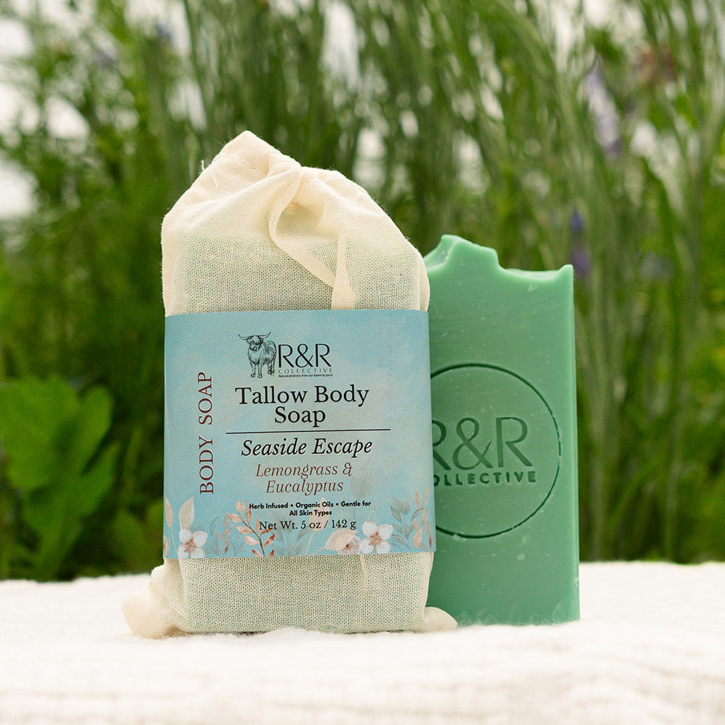 Seaside Escape | Handmade Tallow Soap Lemongrass & Eucalyptus