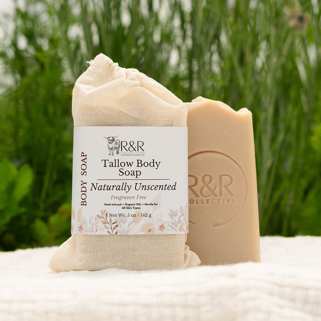 Naturally Unscented | Handmade Tallow Soap Fragrance Free