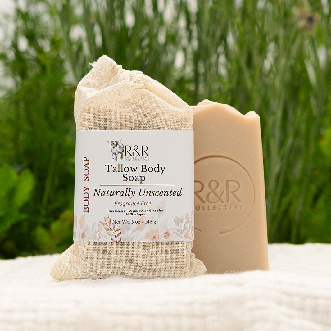 Naturally Unscented | Handmade Tallow Soap Fragrance Free