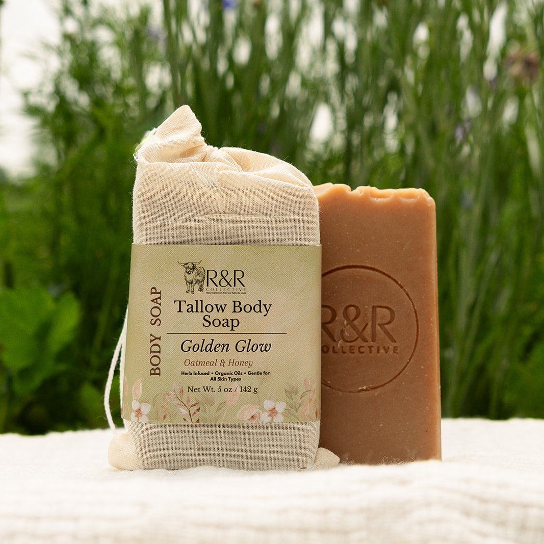 Golden Glow | Handmade Tallow Soap Manuka Honey & Cream