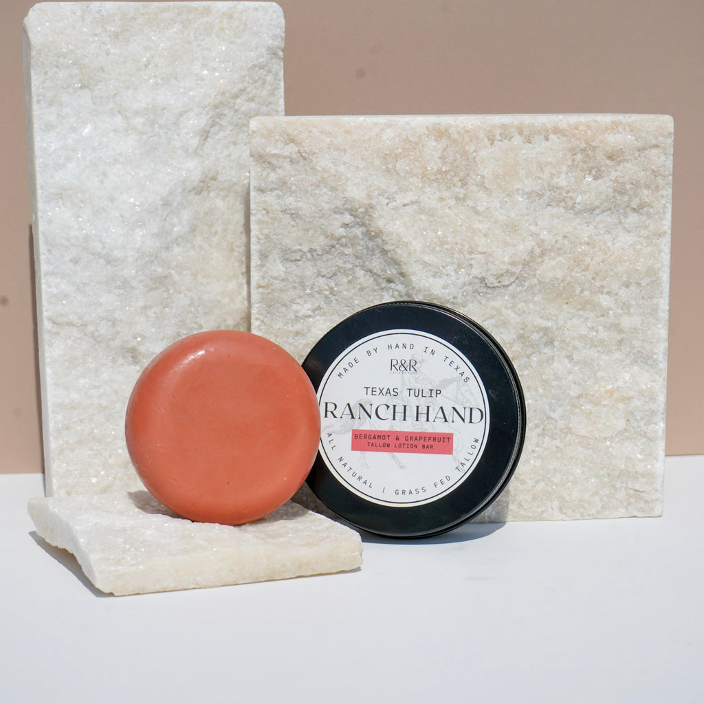 Ranch Hand Tallow Lotion Bar- Texas Tulip
