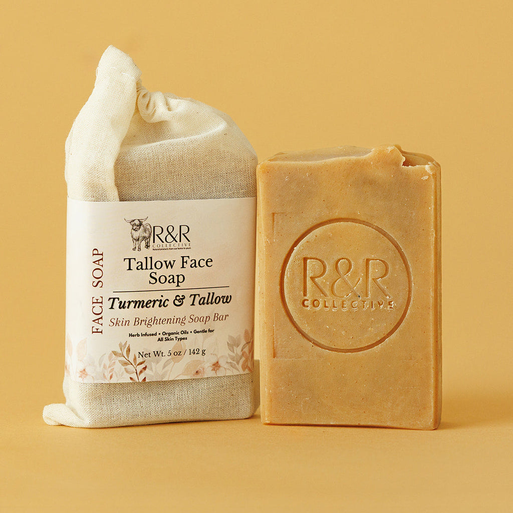 Turmeric and tallow soap bar