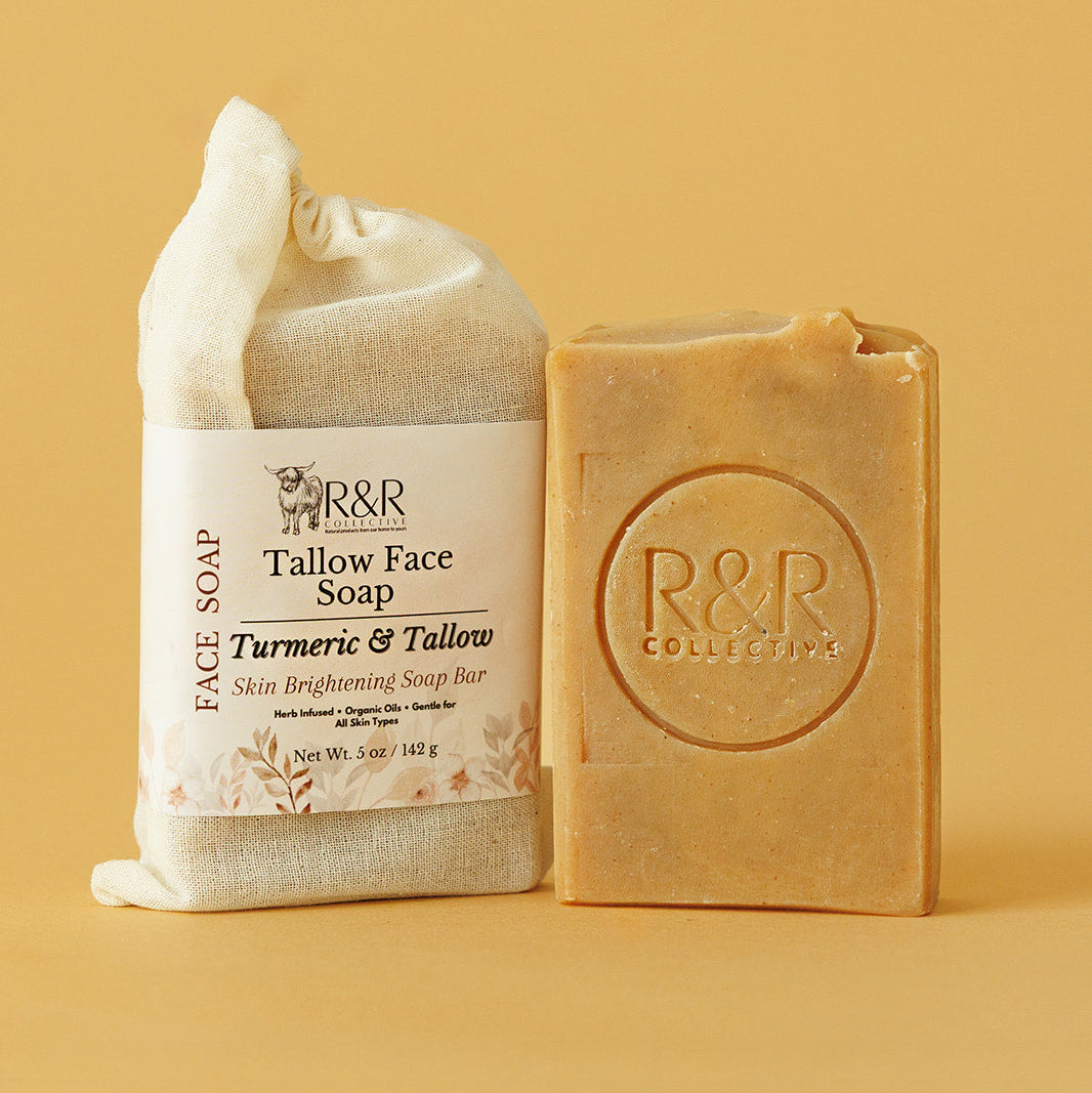 Turmeric and tallow soap bar