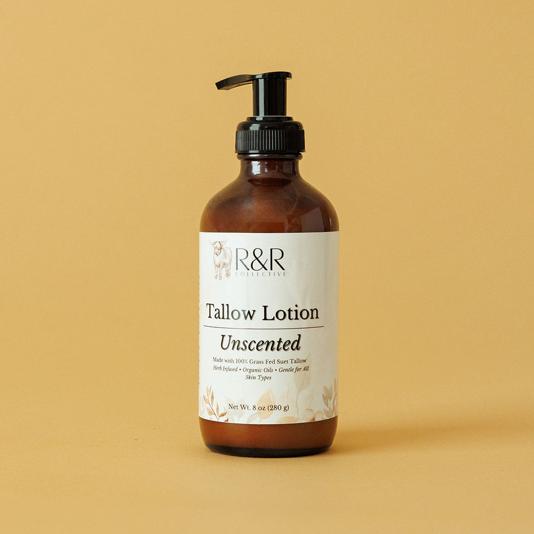 Unscented Tallow Lotion | Soothing Hydration - No Added Fragrance - R&R Collective