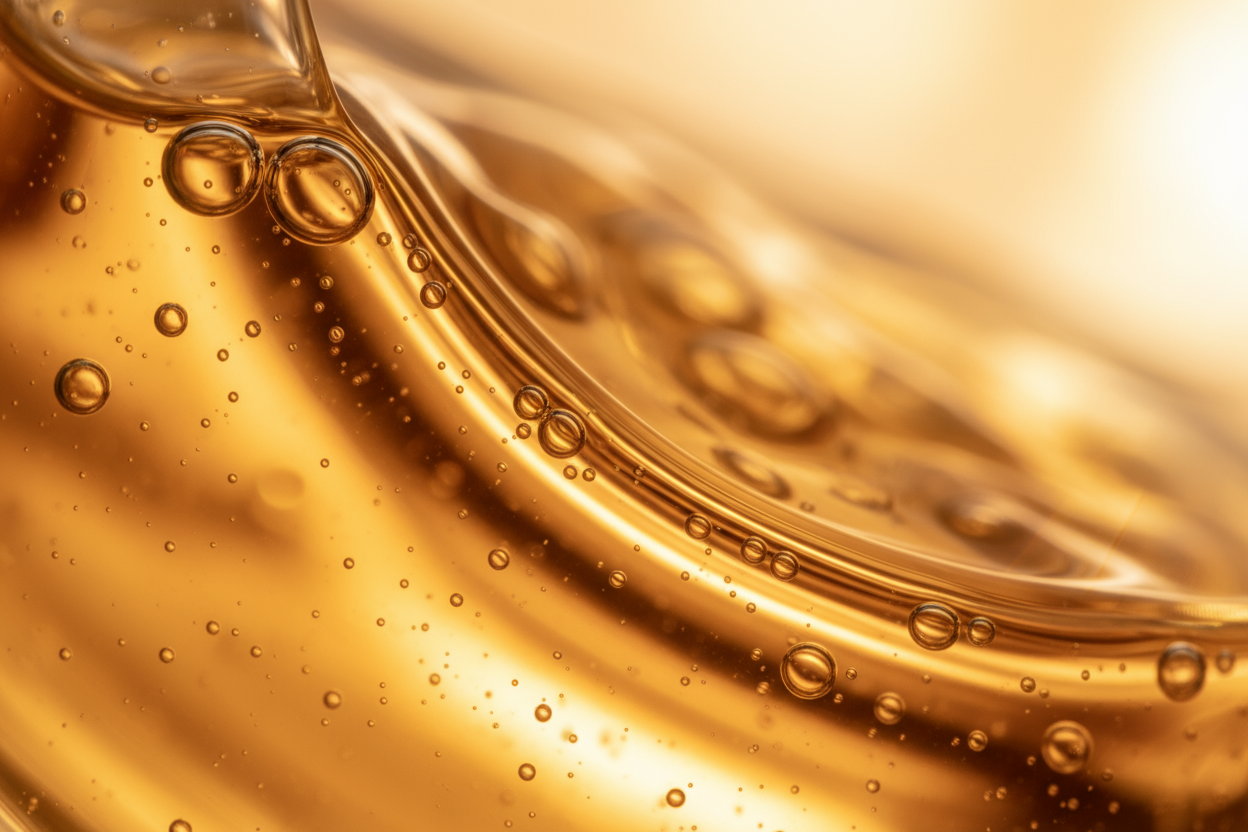 macro of vitamin e oil