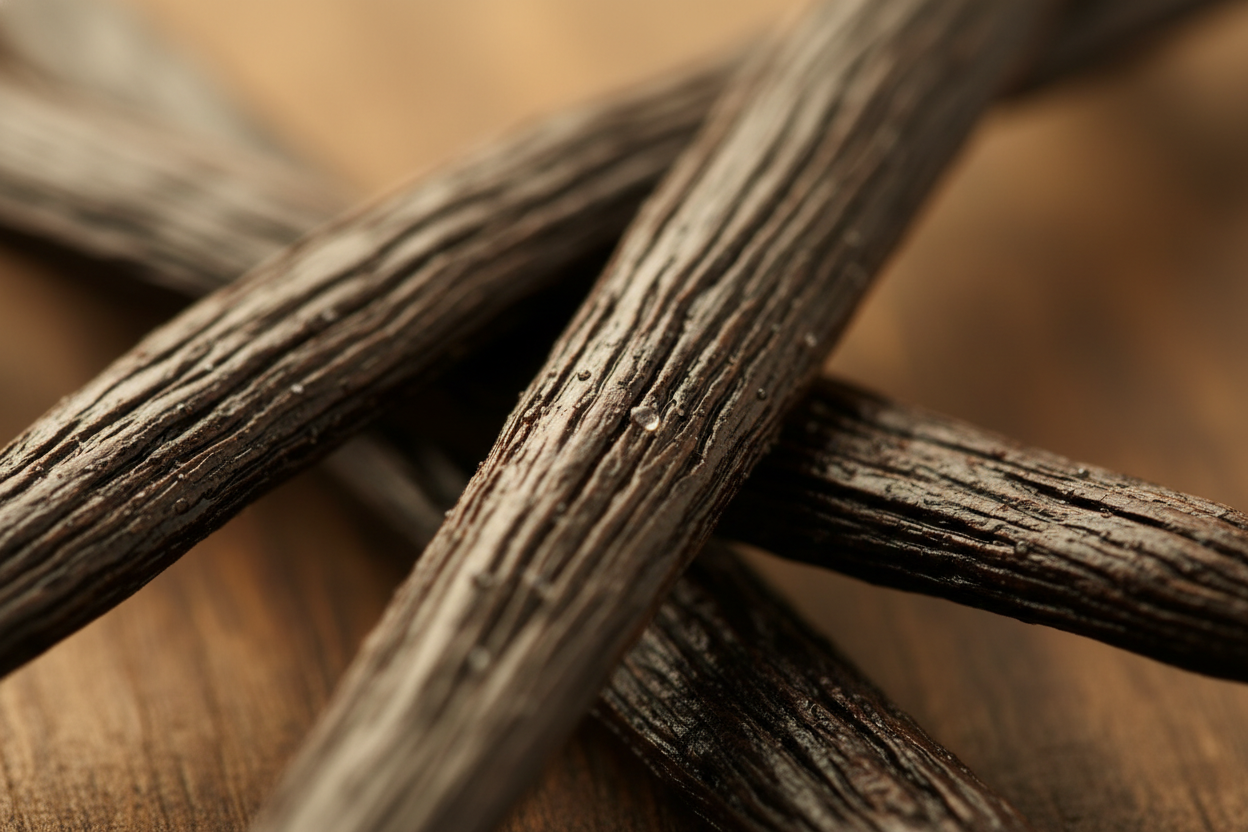Madagascar Mexican Vanilla Beans macro